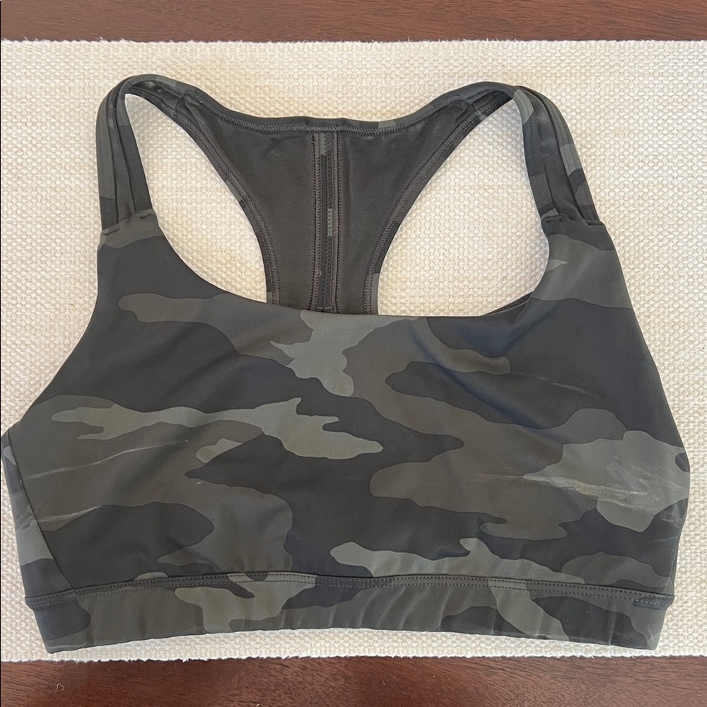 Athleta Camo Sports Bra in Black and Olive green